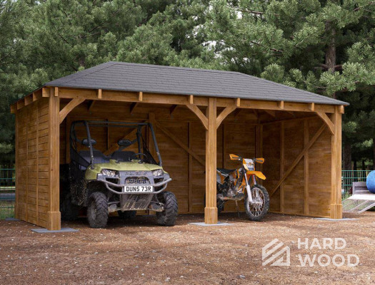 Двойной навес из дерева №81 - фото 1014