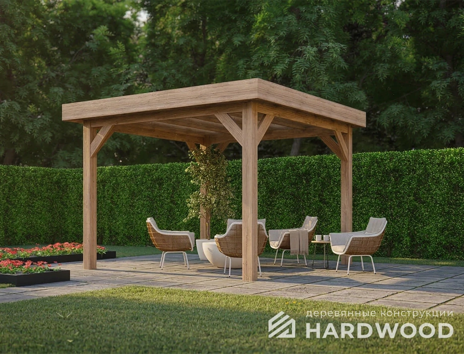 Маленькая беседка навес №84 - фото 2239