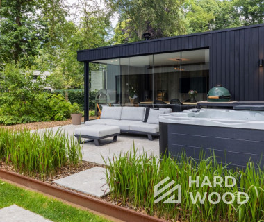 Закрытая беседка с барбекю и остеклением №6 - фото 1334